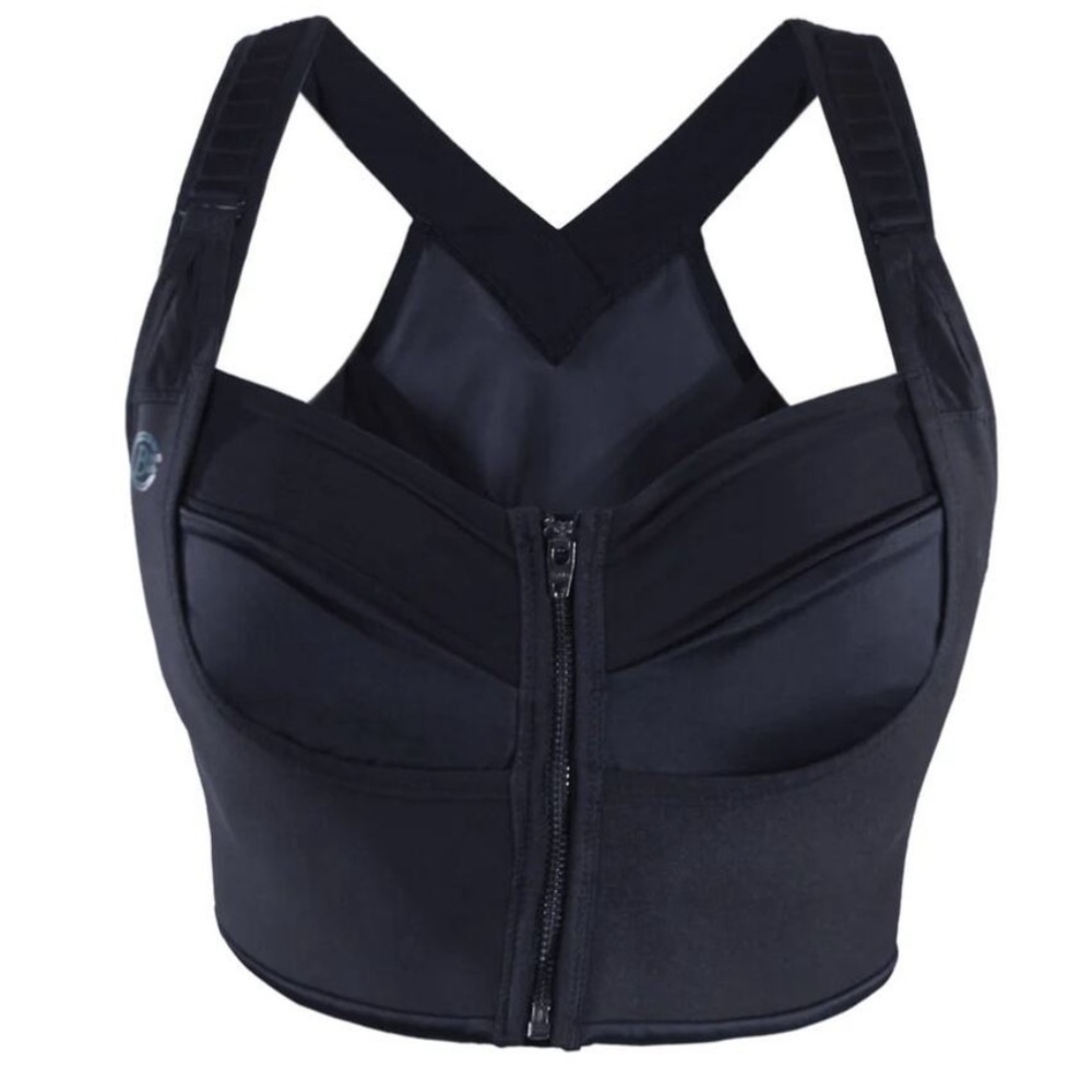 NWT Bloom Bras Signature Black Sports Bra Size 10 Plus Size Wireless Adjustable